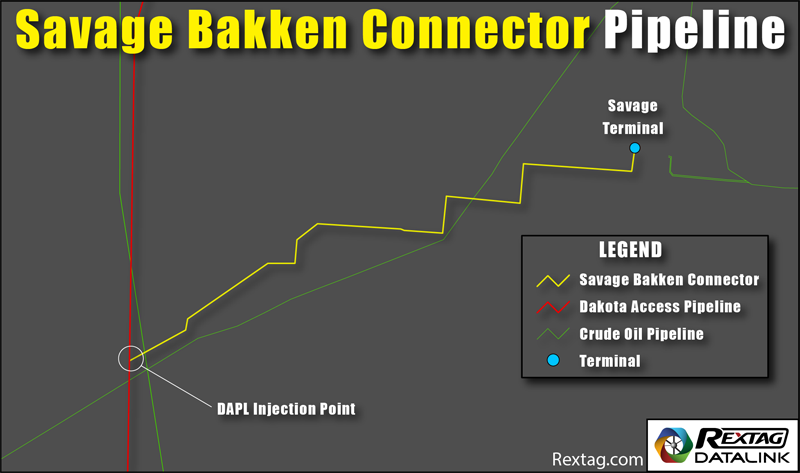 Savage Bakken Connector Pipeline Map